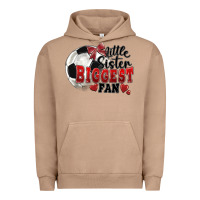 Pigment Burro little sister biggest fan soccer Urban Hoodie - FaDigitalArtStudio