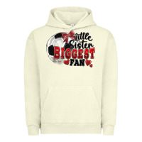 Pigment Pistachio little sister biggest fan soccer Urban Hoodie - FaDigitalArtStudio