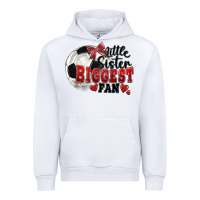 White little sister biggest fan soccer Urban Hoodie - FaDigitalArtStudio