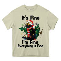 Mossy It's Fine I'am Fine Everything Is Fine Heavy Core Tee - FaDigitalArtStudio