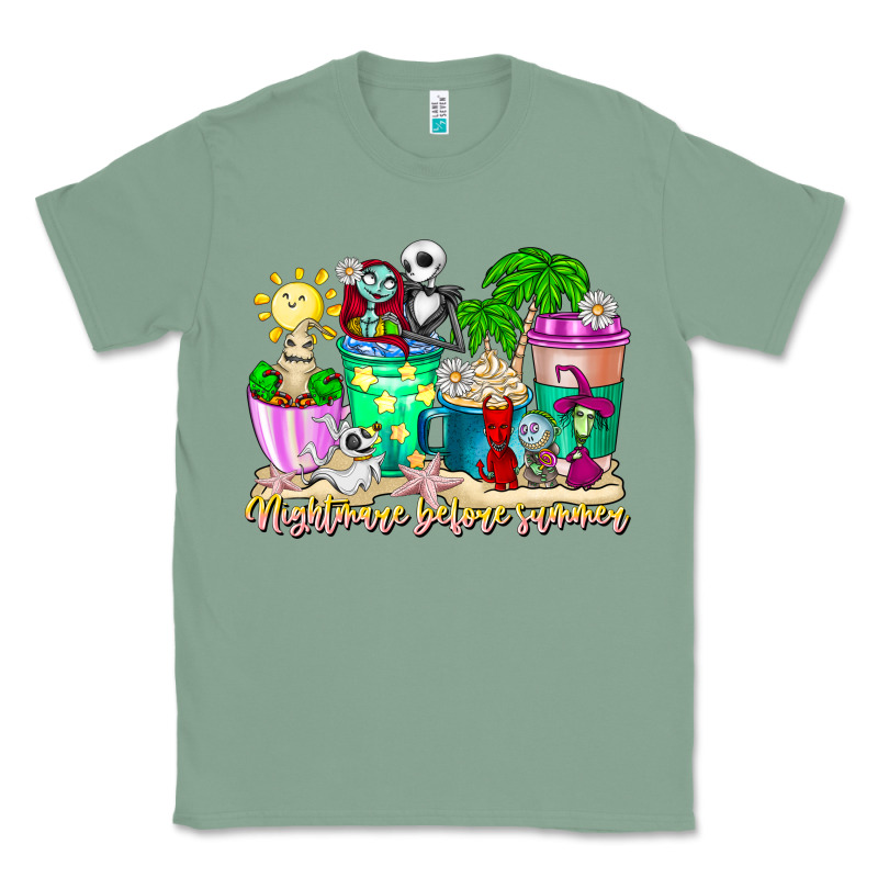 Nightmare Before Summer Coffee Cups Classic Tee by CowhideDigitalArt | Teevron