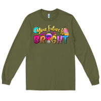 Army Green your future is bright Long Sleeve Tee - NancyCooperArtShop