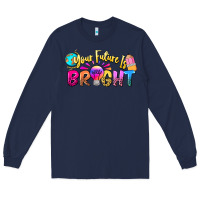 Navy your future is bright Long Sleeve Tee - NancyCooperArtShop