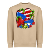 Mushroom puerto rico hearts Heavyweight Sweatshirt - NancyCooperArtShop