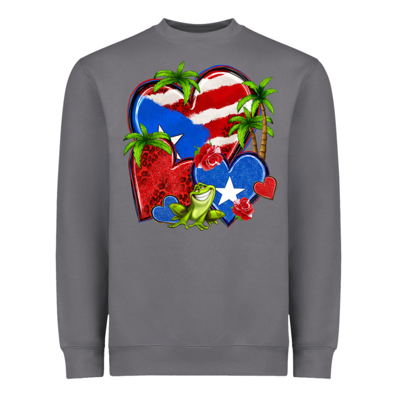Puerto Rico Hearts Heavyweight Sweatshirt by NancyCooperArtShop | Teevron