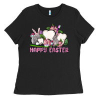 Black Happy Easter teeth Ladies Tee - OliviaCreatesArt