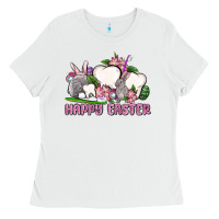 White Happy Easter teeth Ladies Tee - OliviaCreatesArt