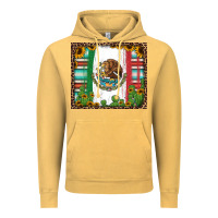 Vintage Mustard mexican flag background with cactus and sunflower tumbler Vintage Hoodie - Jasminsmagicworld