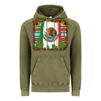 Vintage Olive mexican flag background with cactus and sunflower tumbler Vintage Hoodie - Jasminsmagicworld