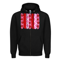 Black valentine's day brushstrokes Zipper Hoodie - RanaPortraitStore