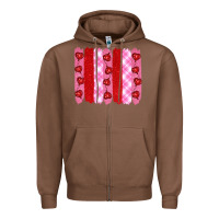 Chestnut valentine's day brushstrokes Zipper Hoodie - RanaPortraitStore
