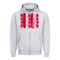 Heather Grey valentine's day brushstrokes Zipper Hoodie - RanaPortraitStore