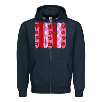Navy valentine's day brushstrokes Zipper Hoodie - RanaPortraitStore