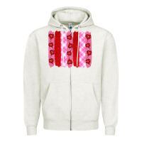 Oatmeal Heather valentine's day brushstrokes Zipper Hoodie - RanaPortraitStore