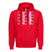 Red valentine's day brushstrokes Zipper Hoodie - RanaPortraitStore