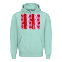 Seafoam valentine's day brushstrokes Zipper Hoodie - RanaPortraitStore