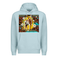 Blue Mist aztec tribal horse Premium Hoodie - TumblerDesignByShophia