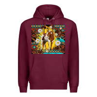 Burgundy aztec tribal horse Premium Hoodie - TumblerDesignByShophia