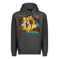 Charcoal Heather aztec tribal horse Premium Hoodie - TumblerDesignByShophia