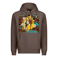 Coffee aztec tribal horse Premium Hoodie - TumblerDesignByShophia