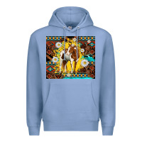 Colony Blue aztec tribal horse Premium Hoodie - TumblerDesignByShophia
