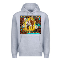 Heather Grey aztec tribal horse Premium Hoodie - TumblerDesignByShophia