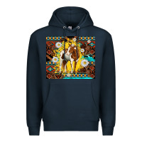 Navy aztec tribal horse Premium Hoodie - TumblerDesignByShophia