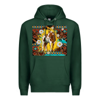 Sports Green aztec tribal horse Premium Hoodie - TumblerDesignByShophia