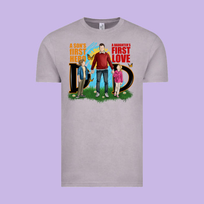 A Sons First Hero A Daughters First Love Vintage Tee Designed By Jahusdesignshop