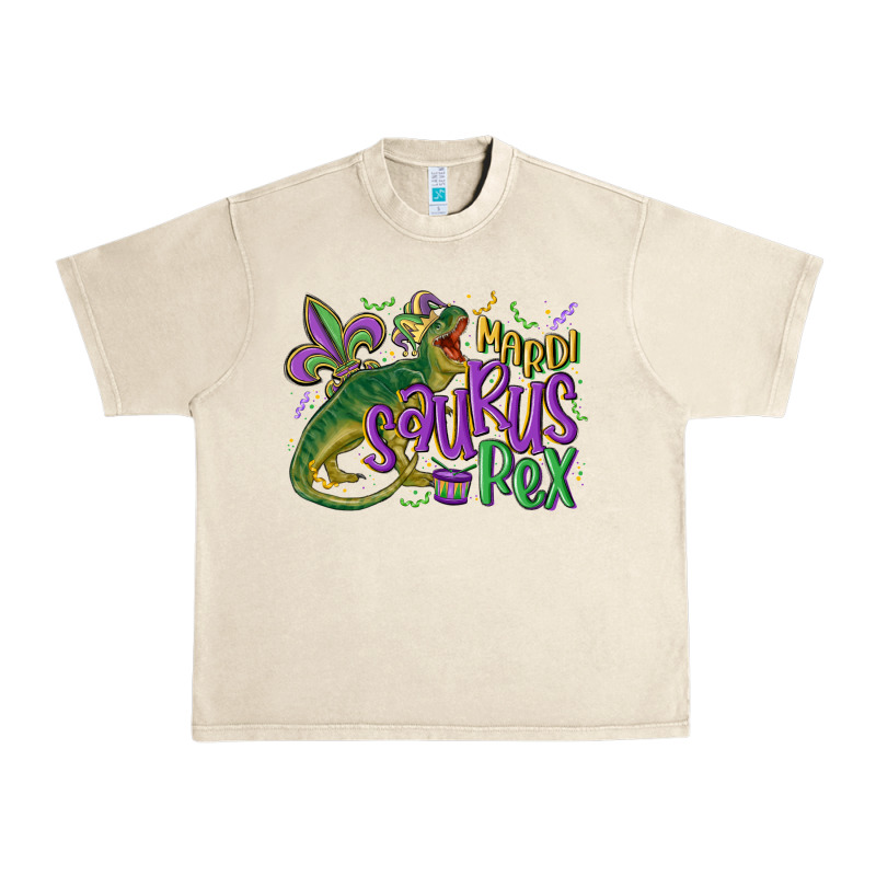 Mardi Saurus Rex Mardi Gras Urban Heavy Tee by MaliasSmallBusiness | Teevron