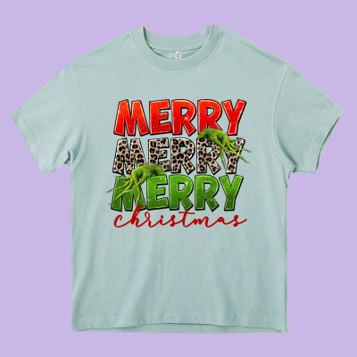 Merry Christmas Heavy Core Tee Designed By Fadigitalartstudio