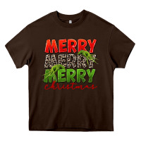 Chocolate Brown Merry christmas Heavy Core Tee - FaDigitalArtStudio