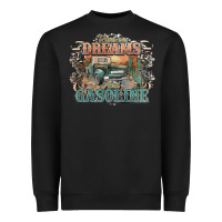Black runs on dreams and gasoline truck western Heavyweight Sweatshirt - NancyCooperArtShop