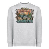 Heather Grey runs on dreams and gasoline truck western Heavyweight Sweatshirt - NancyCooperArtShop