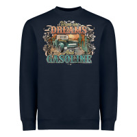 Navy runs on dreams and gasoline truck western Heavyweight Sweatshirt - NancyCooperArtShop