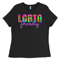 Black lgbtq friendly Ladies Tee - HRA Design Shop
