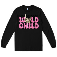 Black wild child pink skeleton Long Sleeve Tee - MaliasSmallBusiness