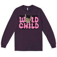Plum wild child pink skeleton Long Sleeve Tee - MaliasSmallBusiness