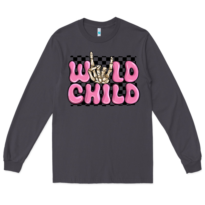 Wild Child Pink Skeleton Long Sleeve Tee by MaliasSmallBusiness | Teevron