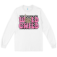 White wild child pink skeleton Long Sleeve Tee - MaliasSmallBusiness