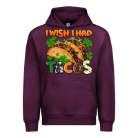 Mauve Wine I wish i had tacos St. Patrick's day Urban Hoodie - FaDigitalArtStudio