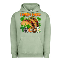 Pigment Oil Green I wish i had tacos St. Patrick's day Urban Hoodie - FaDigitalArtStudio