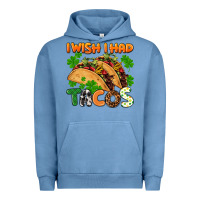 Pigment Pebble Blue I wish i had tacos St. Patrick's day Urban Hoodie - FaDigitalArtStudio