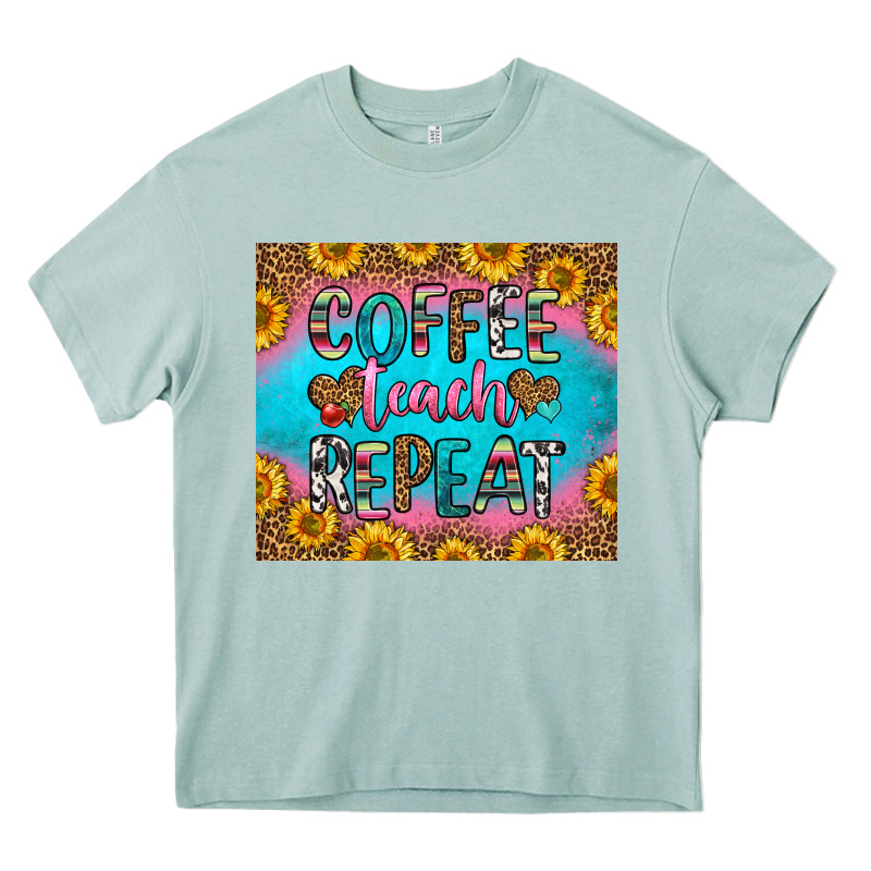 Coffee Teach Repeat Heavy Core Tee by HRA Design Shop | Teevron