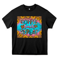 Black coffee teach repeat Heavy Core Tee - HRA Design Shop