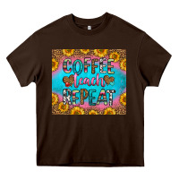 Chocolate Brown coffee teach repeat Heavy Core Tee - HRA Design Shop