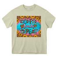 Mossy coffee teach repeat Heavy Core Tee - HRA Design Shop