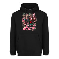 Black Boots never broke my heart Heavyweight Hoodie - HowdyJamesFarm
