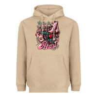 Mushroom Boots never broke my heart Heavyweight Hoodie - HowdyJamesFarm