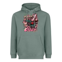 Sage Boots never broke my heart Heavyweight Hoodie - HowdyJamesFarm